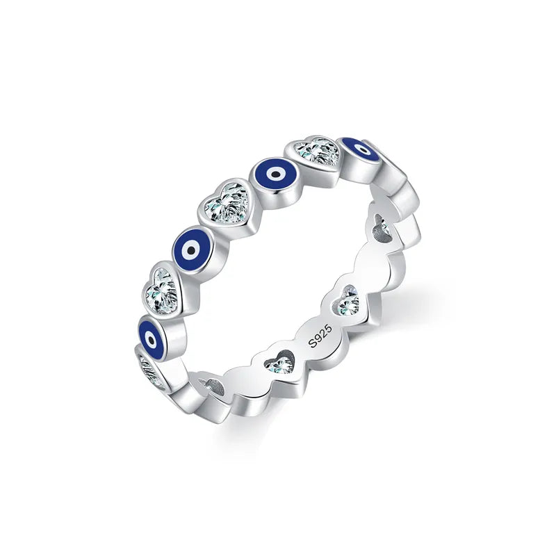 Evil Eye Sparkle Love Ring