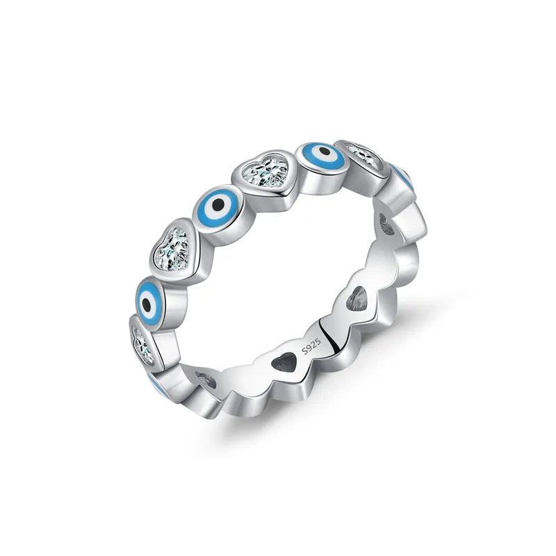 Evil Eye Sparkle Love Ring